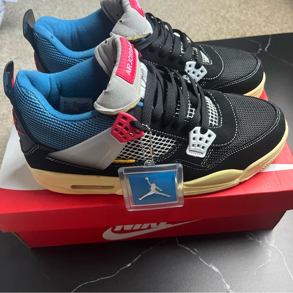 Jordan 4 Retro Union LA Mid Off Noir - Picture 2 of 7